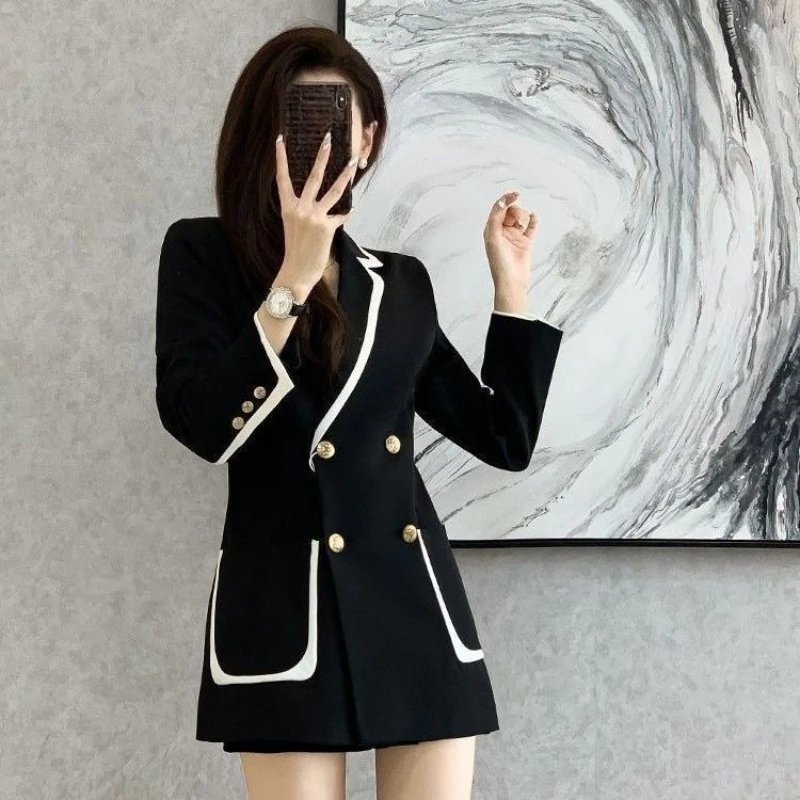 Damska odzież w stylu europejskim, nowości na wiosnę/jesień 2025 - luźny krój, wyszczuplająca, uniwersalna, profesjonalna, idealna do biura.