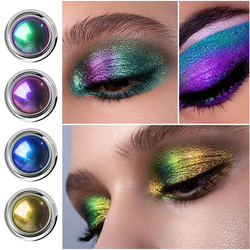 Chameleon Eye Shadow Powder Multichrome Nail Glitters Aurora Neon Rainbow Pigment Chrome Powder Iridescent Eyeshadow Nail Decors