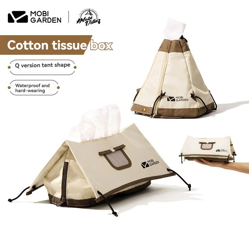A tower tent shaped cotton tissue box outdoor camping home coffee table paper box roll box