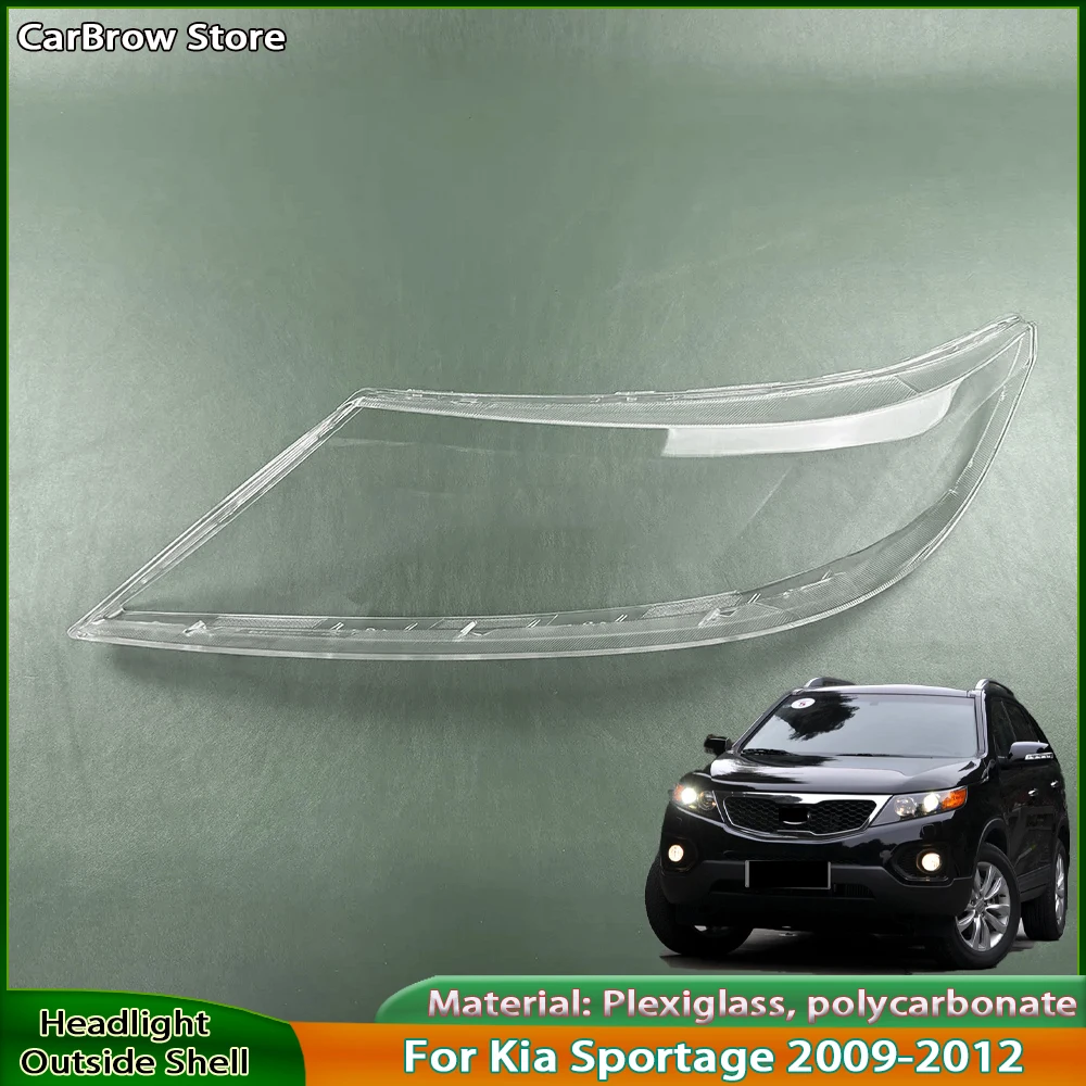 

Для Kia Sportage 2009 2010 2011 2012, крышка объектива передней фары автомобиля, крышка лампы, прозрачные абажуры, корпус лампы
