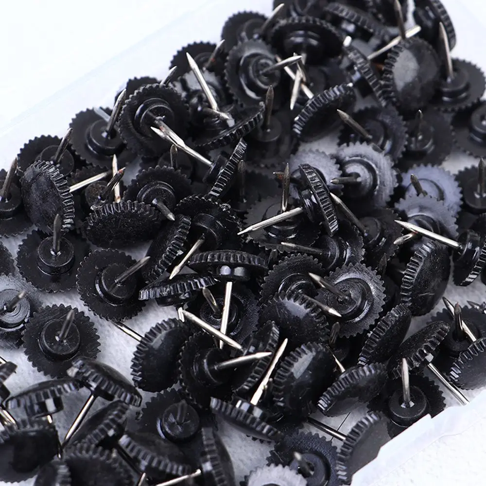 أسود صور جدار خريطة علامات دبوس الدفع الزخرفية متعددة الأغراض خريطة دبابيس الرسم دبابيس مثل العتاد دبابيس الإبهام المسامير #4