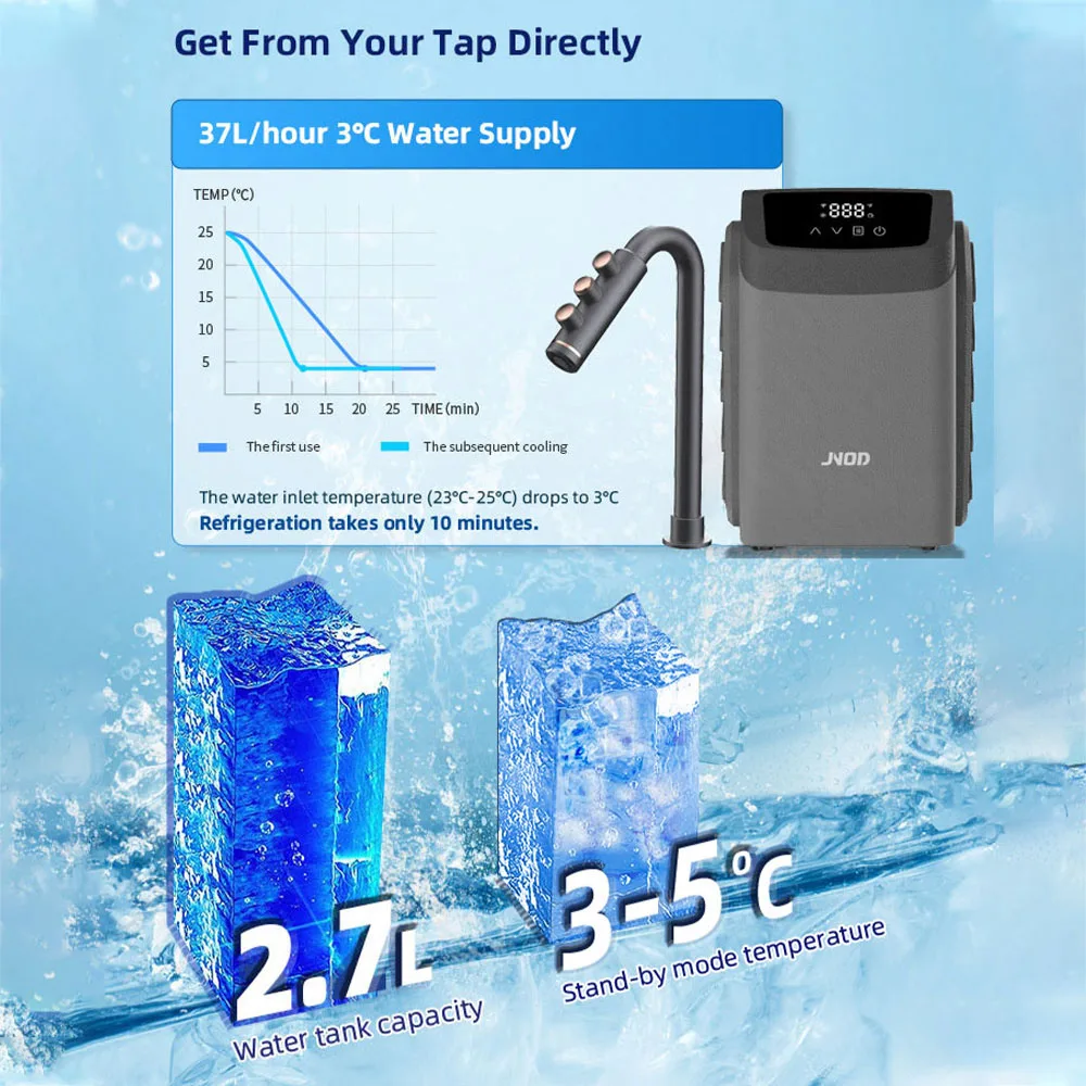 Under Counter Sparkling Water Chiller Cooler Carbonated Soda Water Maker Dispenser Cold Drink Machine 3 in 1 Tap