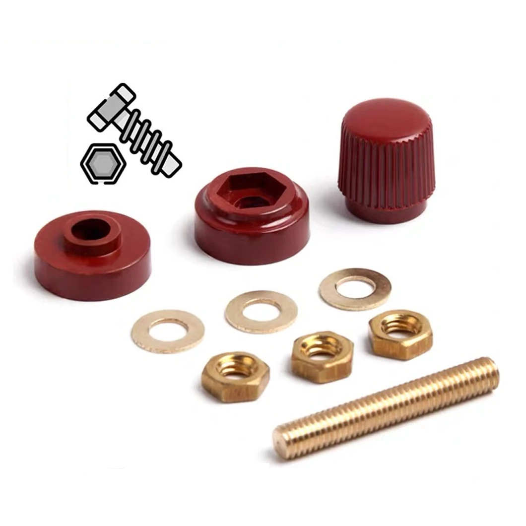 ABILKEEN  8MM/10MM JS-555 Wire Column 150/200/300ALarge Current Loading Circular Full Copper Insulated Terminal Block