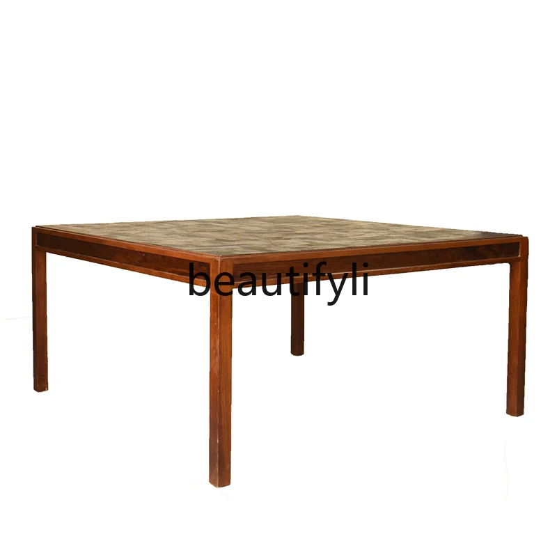 

Original medieval rose wood copper surface coffee table tea table