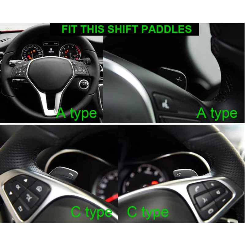 Car Aluminum Steering Wheel Shift Paddle Shifter Extension For Mercedes Benz New A B C E CLA GLA W205 W212 AT Auto Car-styling