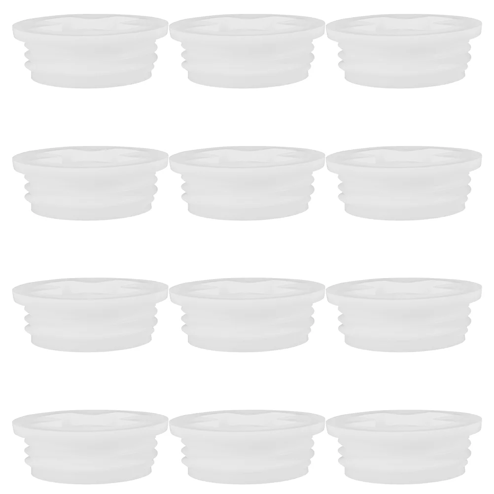 12 Pcs Plastic Bucket Dust Cover Easy Removal Drum Lid Gallon Storage Barrel for Chemical Drums Hole Caps Thread Jug Versatile