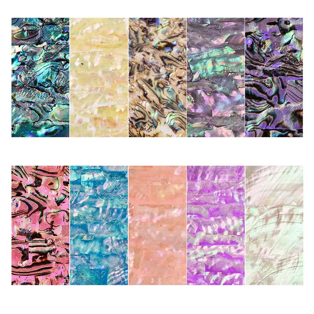 1Pc Adhesive Abalone Shell Slice Nails Foils Women Nail Art Decoration Gradient Mermaid Flakes 3D Nail Sticker DIY Nail Decals 2