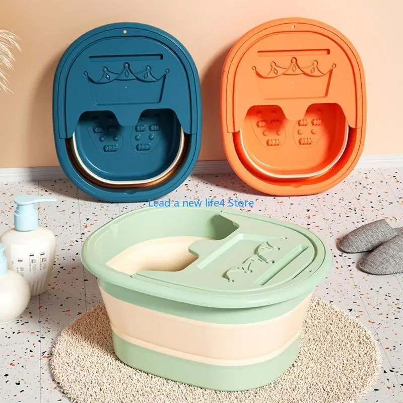 Y55E Foot Tub Foldable Foot Bath Bucket Massage Foot Wash Basin Home Laundry Tub Bucket Foot Bath Basin Portable Foot Soak