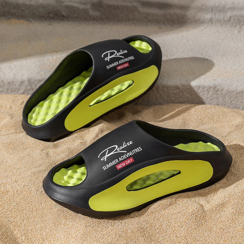 Summer Men's Massage Slippers Indoor Outdoor Sandals Beach Men Casual Shoes Soft Slides Flip-flops Men Women Home Slippers image 5