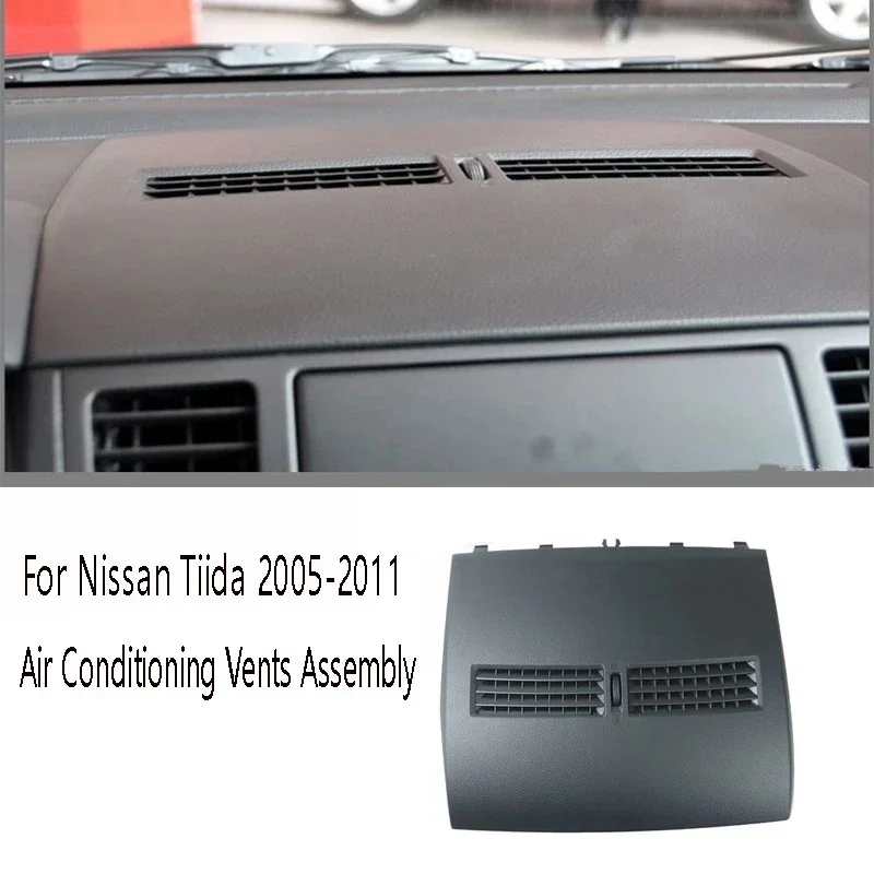 1 Set Car Air Conditioner Outlet Finisher-Instrument Panel Air Conditioning Vents Assembly for Nissan Tiida 2005-2011