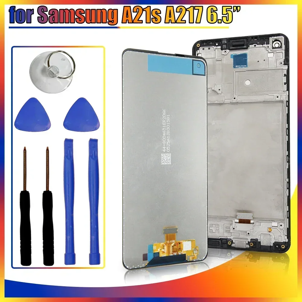 6,5-дюймовый AMOLED ЖК-дисплей для Samsung Galaxy A21S, ЖК-дисплей, дигитайзер сенсорного экрана, замена для Samsung A21S A217F A217F/DS LCD