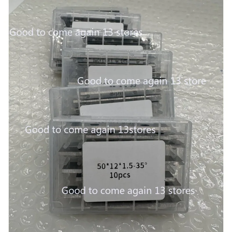 Blades 10pcs 50x12x1.5mm 35° Square Carbide Paint Scraper Blades Fit Wood Planer Cutter Head Cutting Inserts
