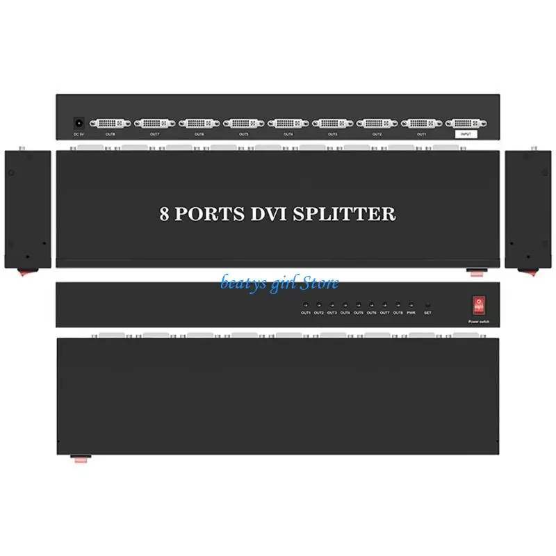 

C7AB DVI Splitters 1 in 2/4/8 Out Video Splitters DVI Splitters 2/4/8 Port DVI Splitters DVI Video Splitters for Laptops DVR