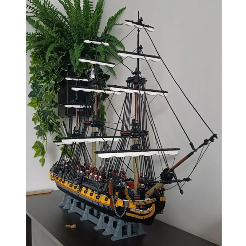 Personnalisé 6029 pièces MOC frégate française HMS Romulus navire de guerre ensemble technique bricolage éducation assemblage Puzzle enfants Puzzle anniversaire jouet cadeau