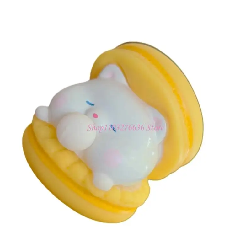 R6FD colorido burbujas macarreras hamburguesas exprimiendo bola bola alivio exprimido juguete pvc material TPR