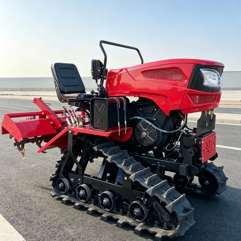 Customized 2026 Hot-selling Crawler Rotary Tiller, All-scenario Farm Cultivator, CE Certified Agricultural Ploughing view 4