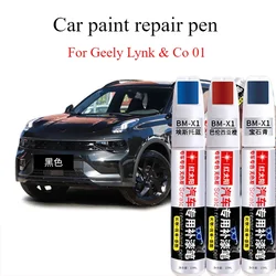 For Geely Lynk & Co 01 Car Paint Pen Scratch Repair Artifact White Original Car Paint Black Spot Pen