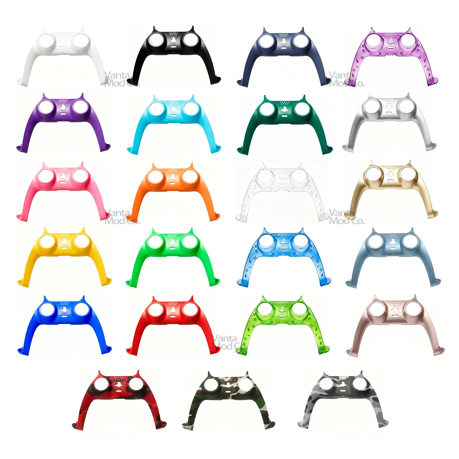 Chrome/Frosted Game Controller Grip Trim Strips, Compatible With PS5 Analog Stick Handle Shell Covers