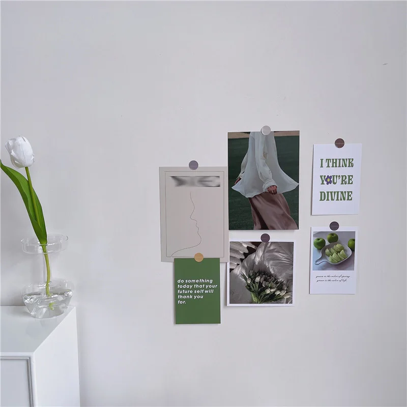 Ins Nordic Art Life Decorative Card Simple Style Home Decor Background Wall Sticker Creative Postcard Diy Photo Props 6 Sheets