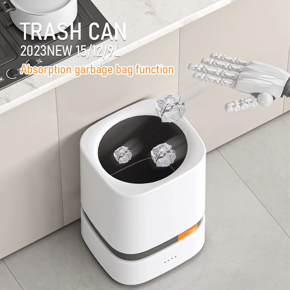 

15/12/9L Automatic Adsorption Trash Can Large Capacity Kitchen Garbage Can Recycle Bin Bathroom Wastebasket Dustbin Smart Home