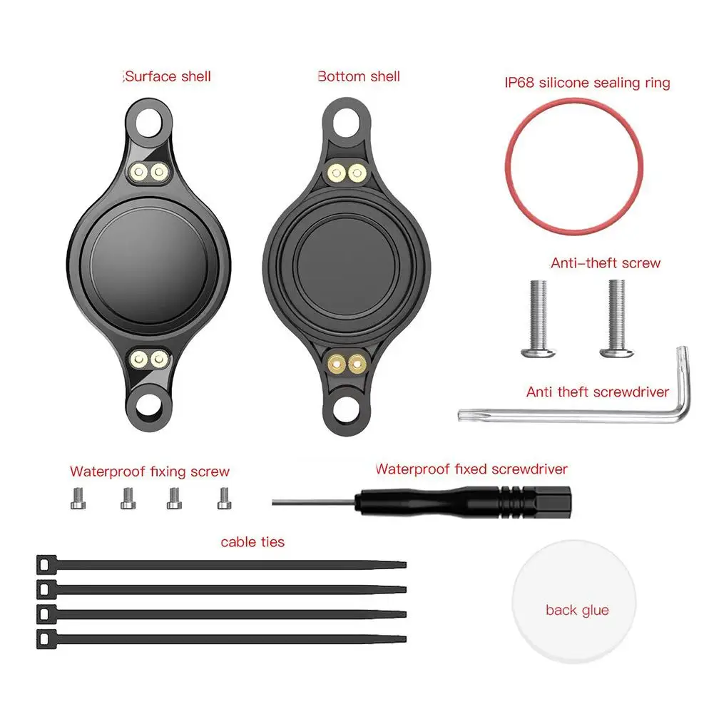에어태그 자전거 마운트 히든 브래킷, 도난 방지 나사 설치 로케이터, 거치대 케이스, 방수 자전거 장착 브래킷