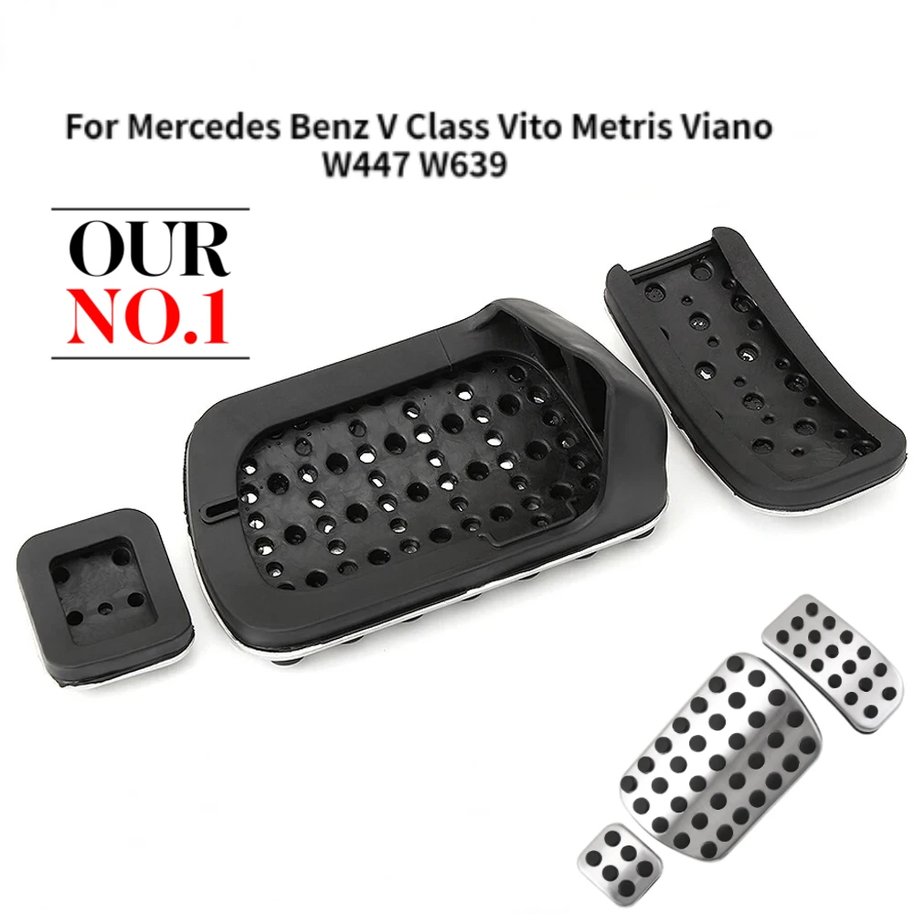Gas Fuel Brake Pedal Pads Cover Accessories Car Styling for Mercedes Benz V Class Vito Metris Viano W447 W639