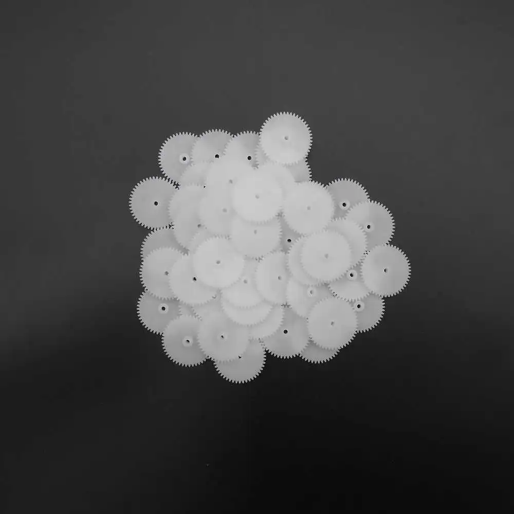 100 قطعة 48T البلاستيك حفز والعتاد 0.5 معامل 48 الأسنان تتحمل ثقب فتحة 2 مللي متر 1.95 مللي متر 2A لتقوم بها بنفسك ملحق T = 48 H 4 مللي متر x OD 25 مللي متر 482A 48T2A #2