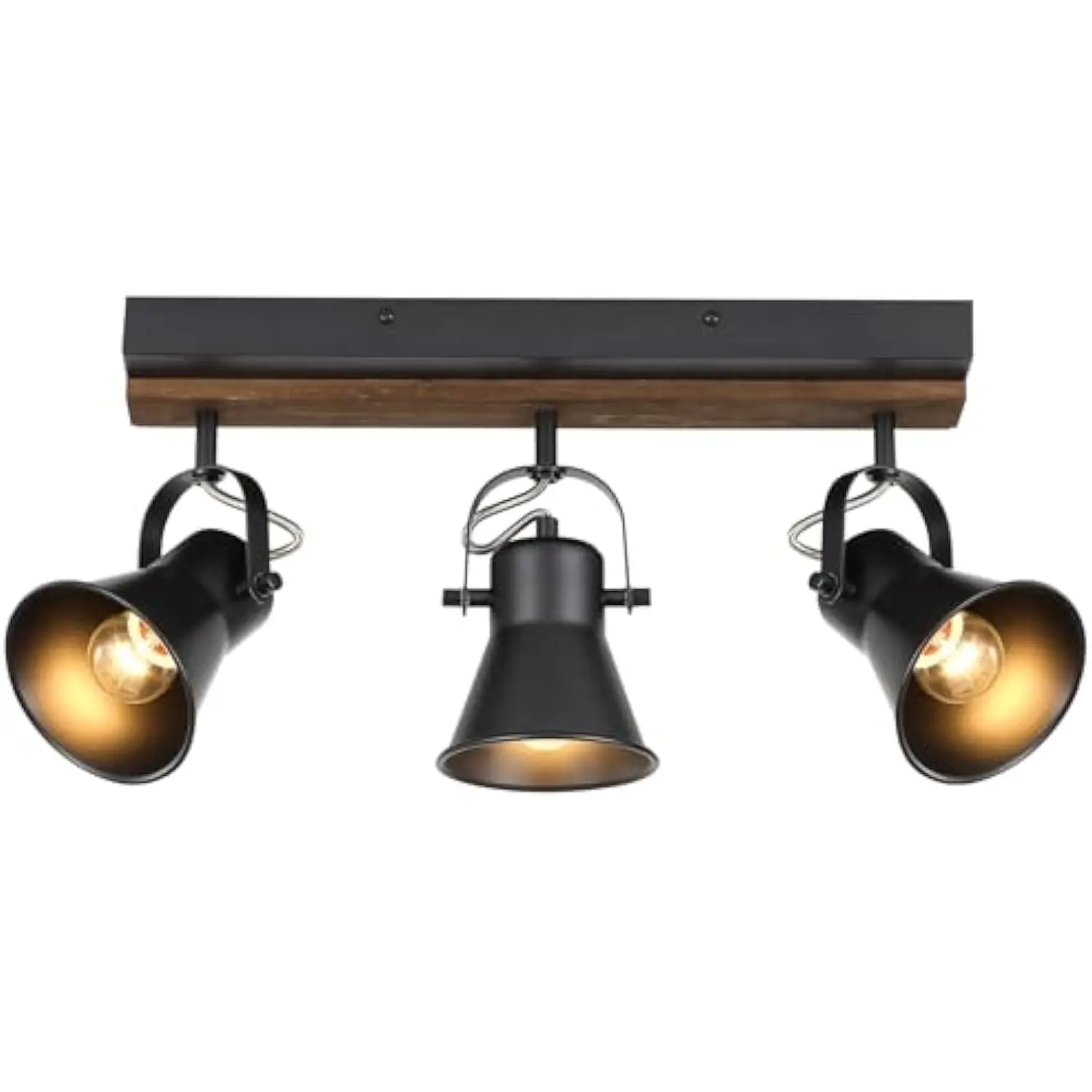 

3-Light Kitchen Light Fixtures, Adjustable Ceiling/ Wall Mount Spotlight, Industrial Black Track Lighting for Living Room, Dini