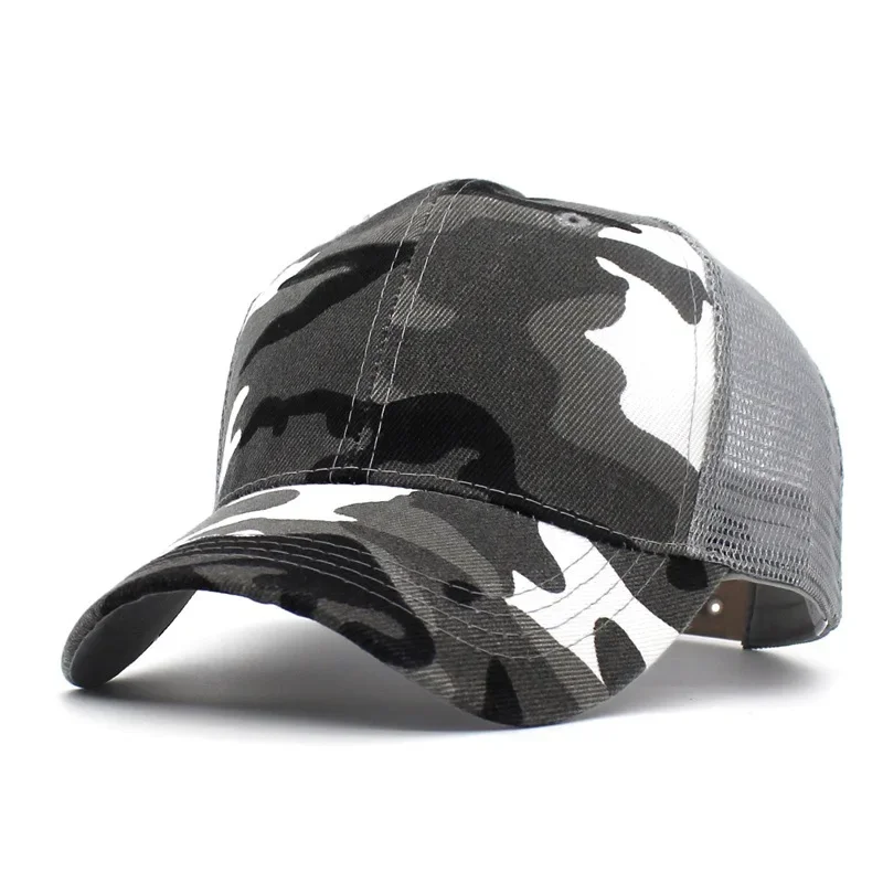 Mens Casual Breathable Hat Hollowed Out Mesh Hiking Camouflage Army Apparel Accessories Fishing Outdoor