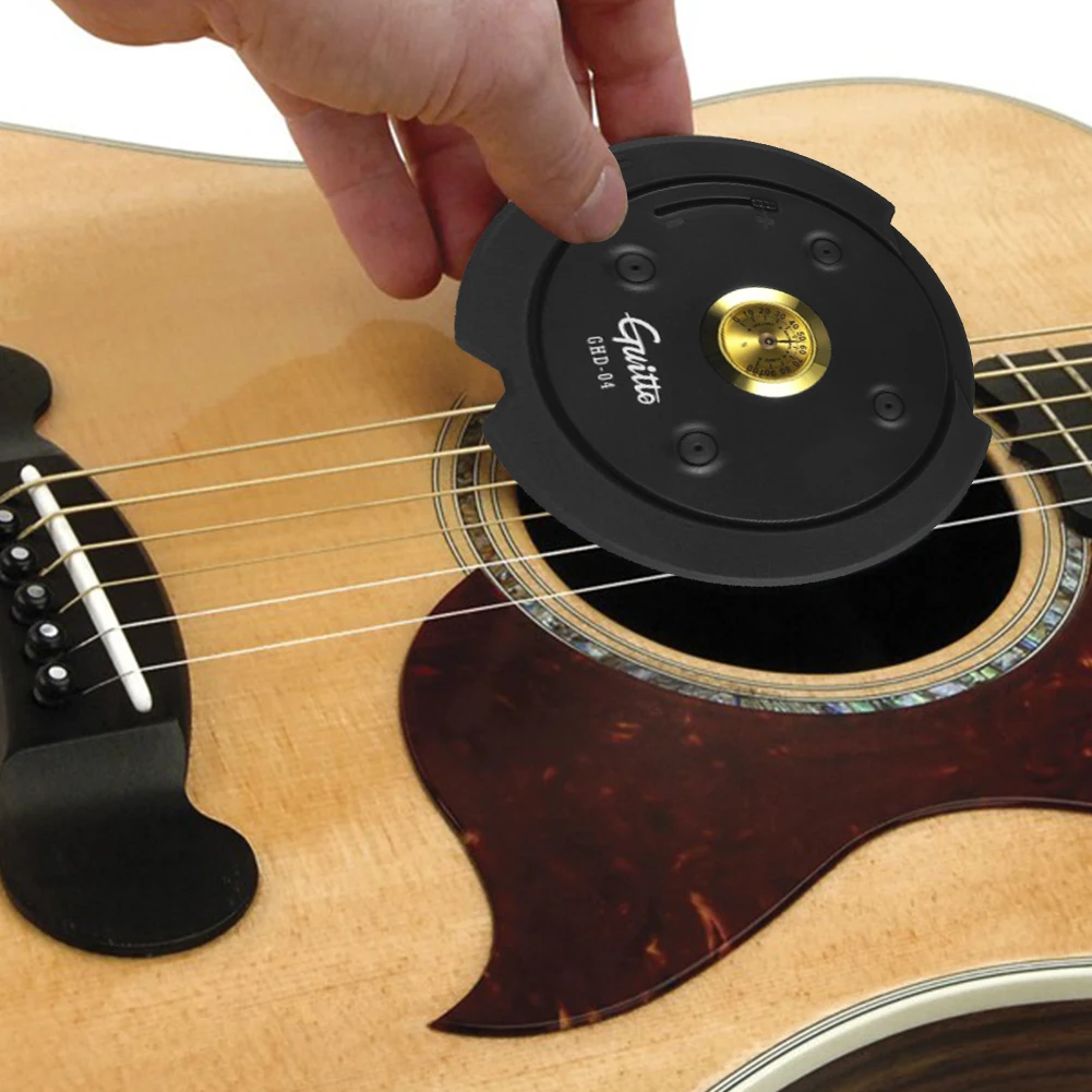 Acoustic Guitar Humidifier Guitar Sound Hole Cover with Hygrometer Folk Guitar Humidifier for Guitar Care & Maintenance