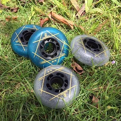 Roues de patin à roulettes en ligne, jantes plates, accessoires de patins à roulettes, roues dentées, 88A, 72mm, 76mm, 80mm, 8 pièces