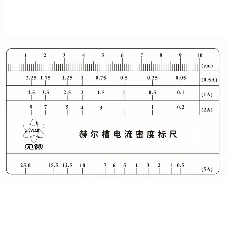 Hull Cell Scale Electric Current Density Ruler (ASD) Ampere Scale For Harrington Groove Plating Testing Hall Groove Ruler Meter