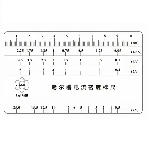 Hull Cell Scale Electric Current Density Ruler (ASD) Ampere Scale For Harrington Groove Plating Testing Hall Groove Ruler Meter