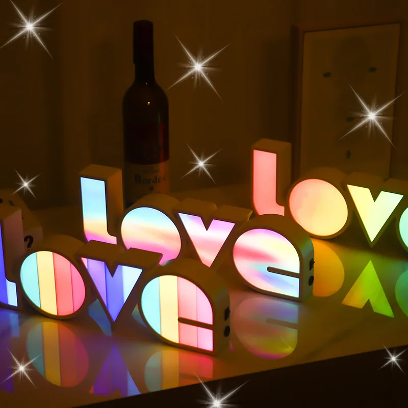 LED letter light box LOVE modeling light wedding Valentine's day confession proposal lantern night light