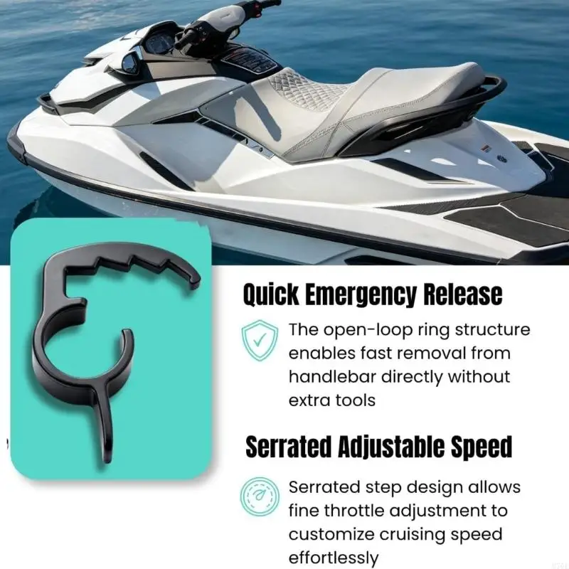 M76E Clamp-On ABS Cruise Aid for Trixx PWC Use, Thumb Lever Comfort for Sightseeing, Casual Outings, and Long Days Afloat