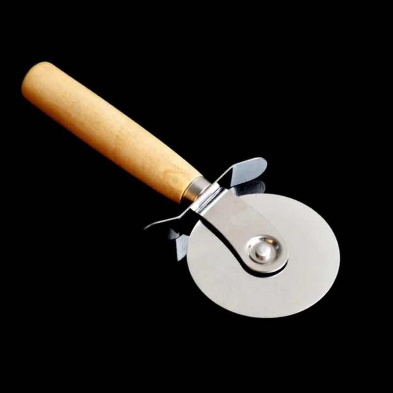 

Stainless Steel Cutter Pizza Knife Cake Tools Wheels Scissors Ideal for , Pies, Waffles and Dough Cookies