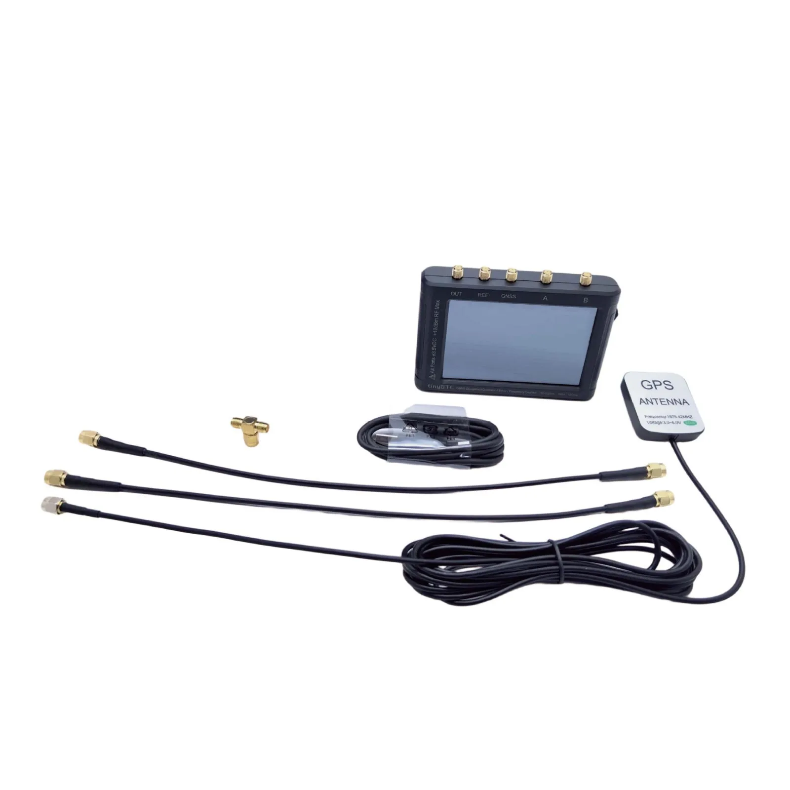 HamGeek TINYGTC ZC407 0.1Hz-7GHz Handheld 12Bit High Precision Frequency Counter Built-in GNSS Disciplined Oscillator
