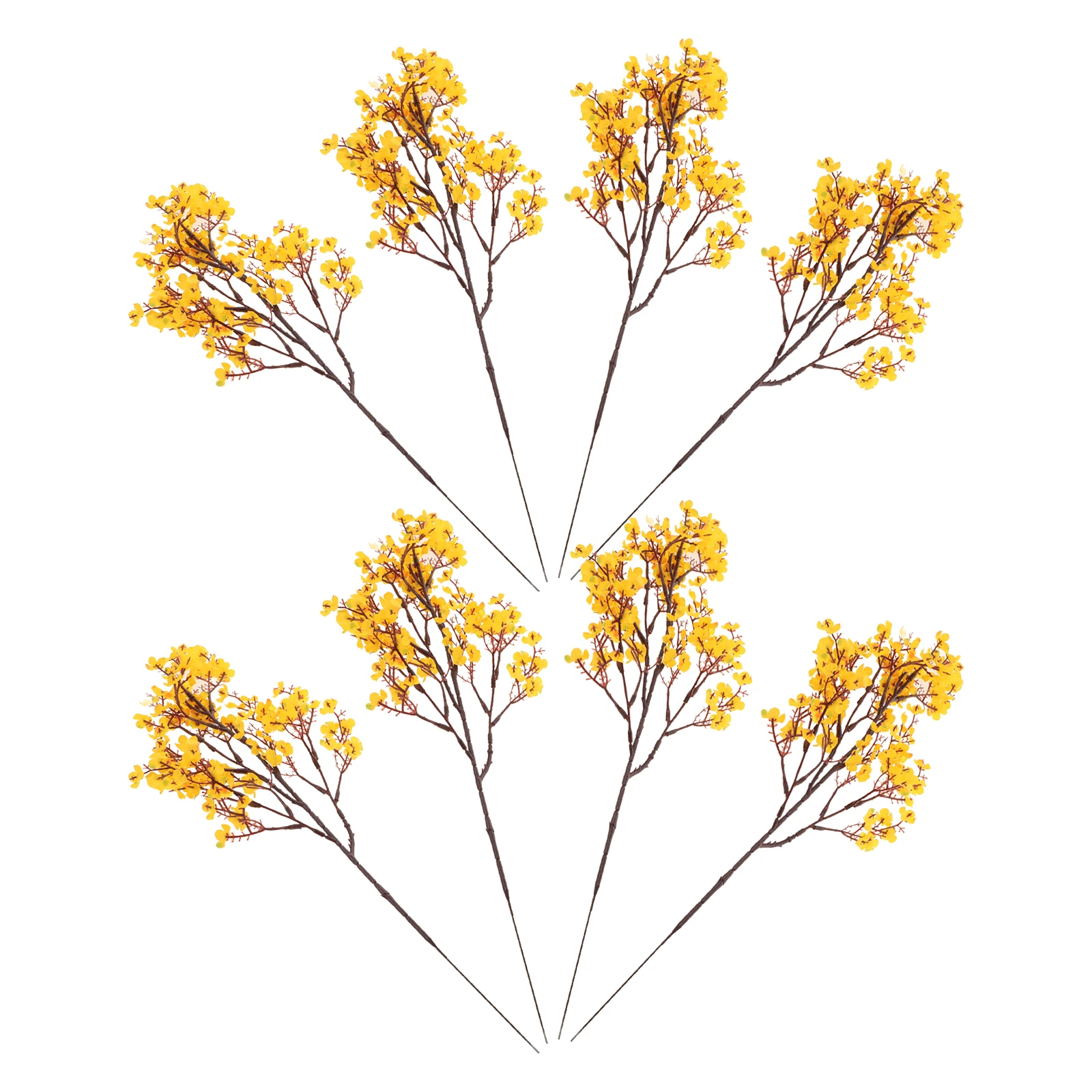 

8Pcs Simulated Gypsophila Bouquet Decorative Faux Flowers for Office Bedroom Balcony DIY Decoration Lifelike Flower Arrangements