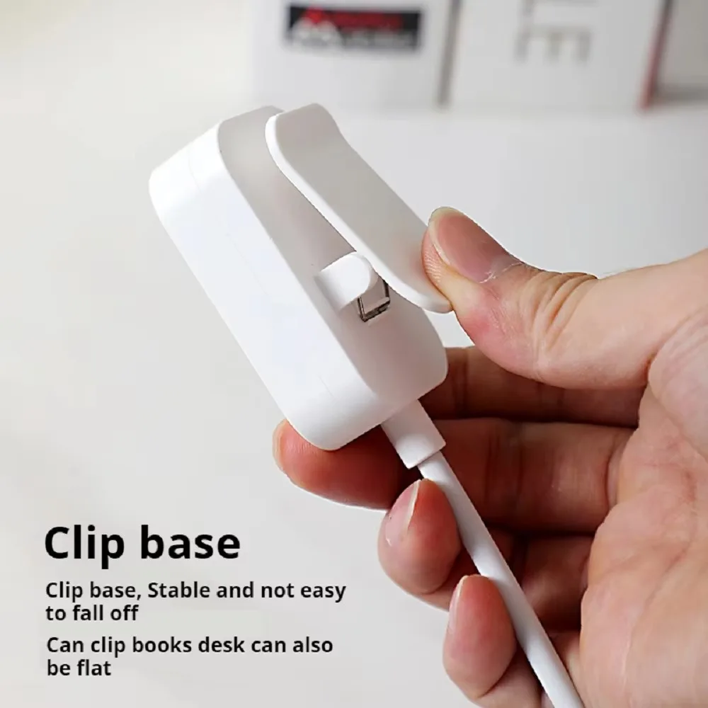 

3 Colors LED Book Clip Lights Stepless Dimmable Eye Protection Bedroom Table Lamp Detachable 360° Rotate Reading Lamp with Clip
