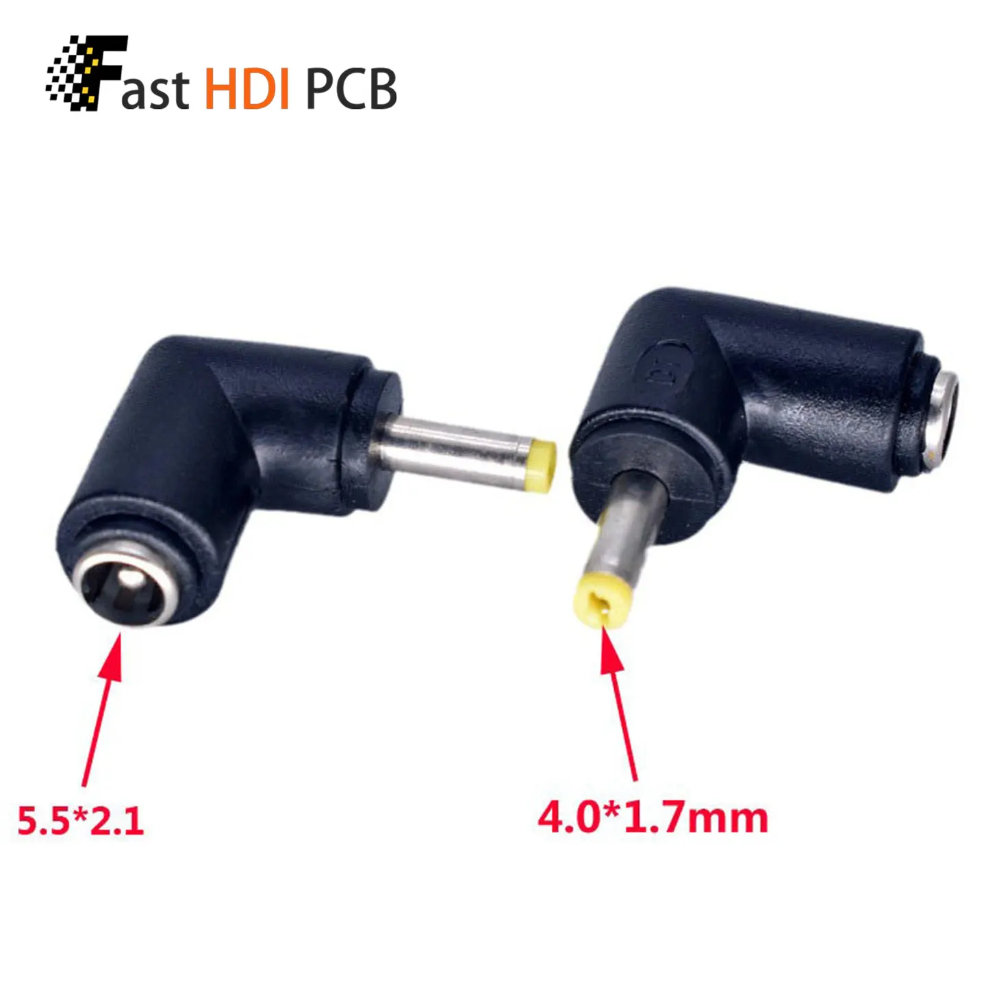 DC 5.5x2.1mm Female to 4.0x1.7mm Male Power Adapter 90 Degree Right Angle Barrel Connector for Laptop Charger Notebook Power
