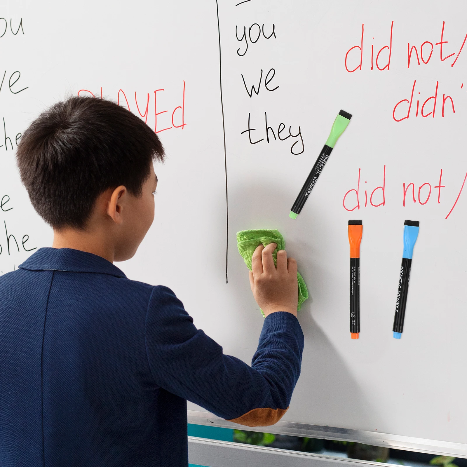 

1 set Children'S Magnetic Whiteboard Markers Colorful Dry Erase Pens Fine Tip For Writing Drawing Classroom Office Home Use