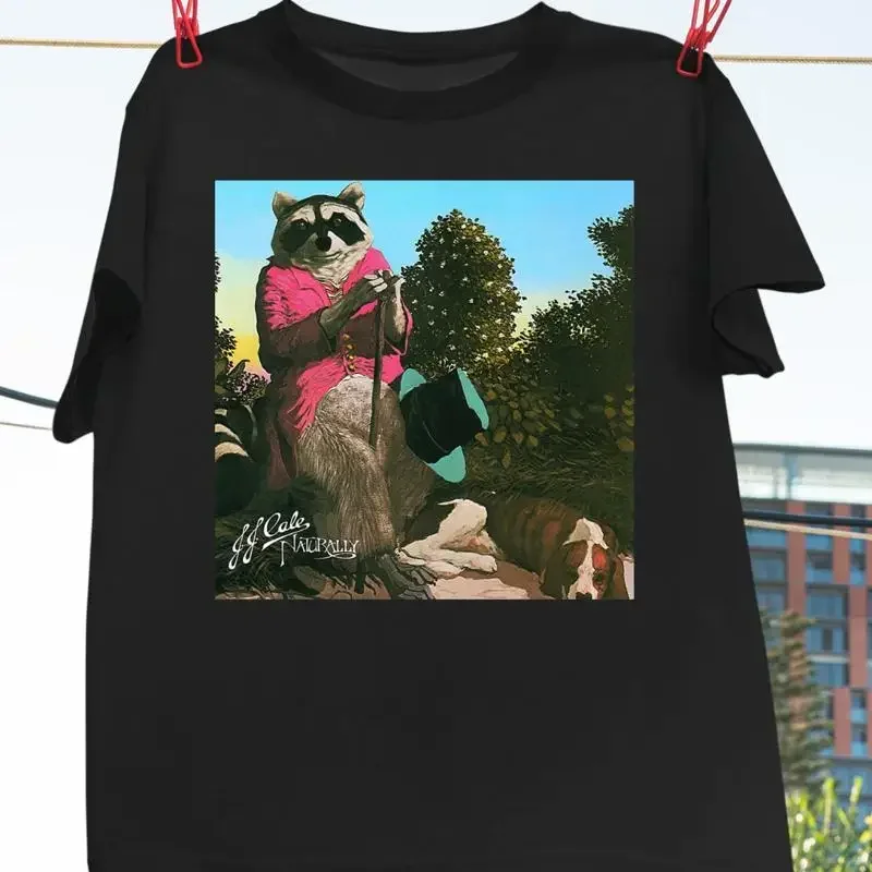 Camiseta J Cale Naturally Album Heavy Cotto negra de talla completa