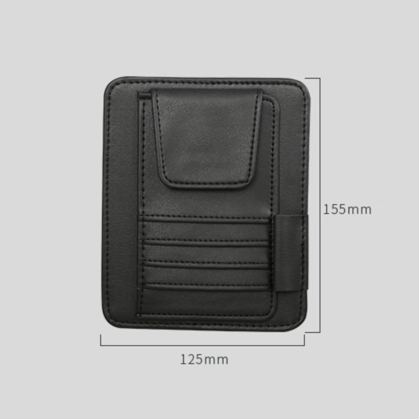 Car Sun Visor Storage Organizer PU Leather Multi Layer Ticket Card Clips Pouch for Byd Atto 3 Interior