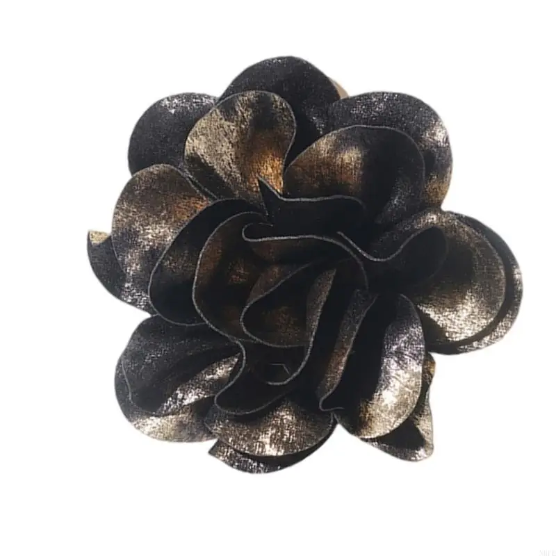 

N0PE Women Brooch Lapel Pin Camellia Flower Elegant Rose Jewelry Suit Accessories