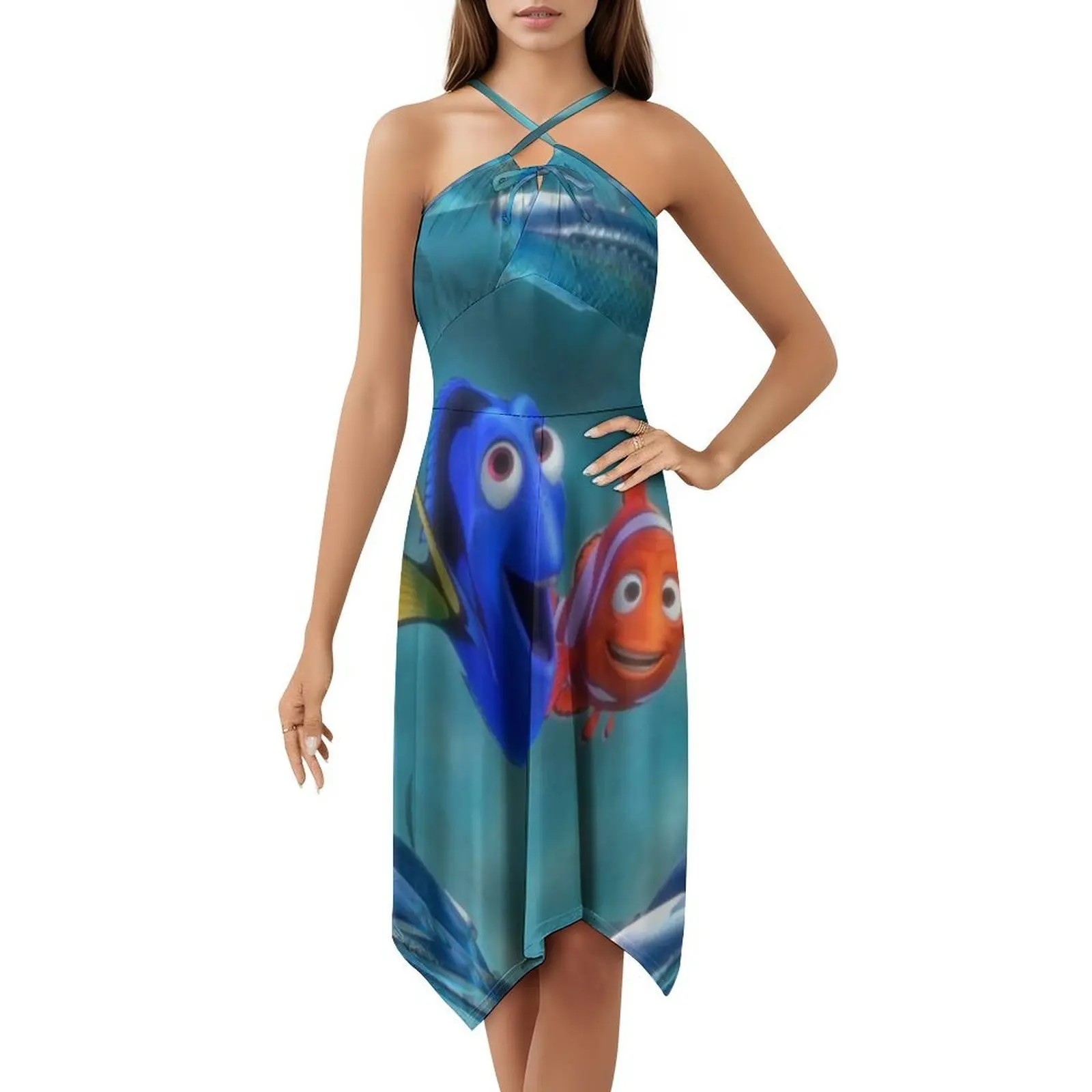 3 # فستان عطلة مثير 131022 للنساء على الشاطئ وحفلات أعياد الميلاد فستان قصير للعثور على مشهد قرش بروس فستان القرش للفتيات #5