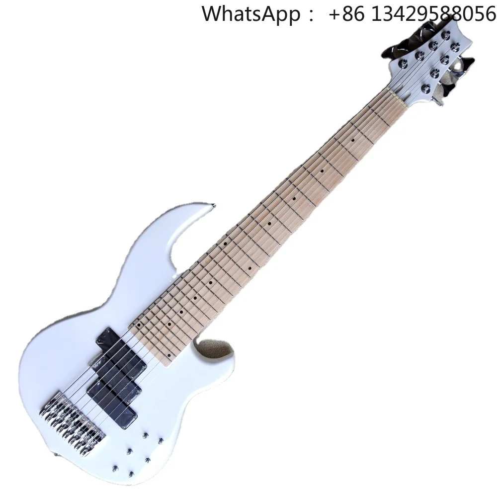 Flyoung Musical Instruments 8 Strings Electric Bass White Bass