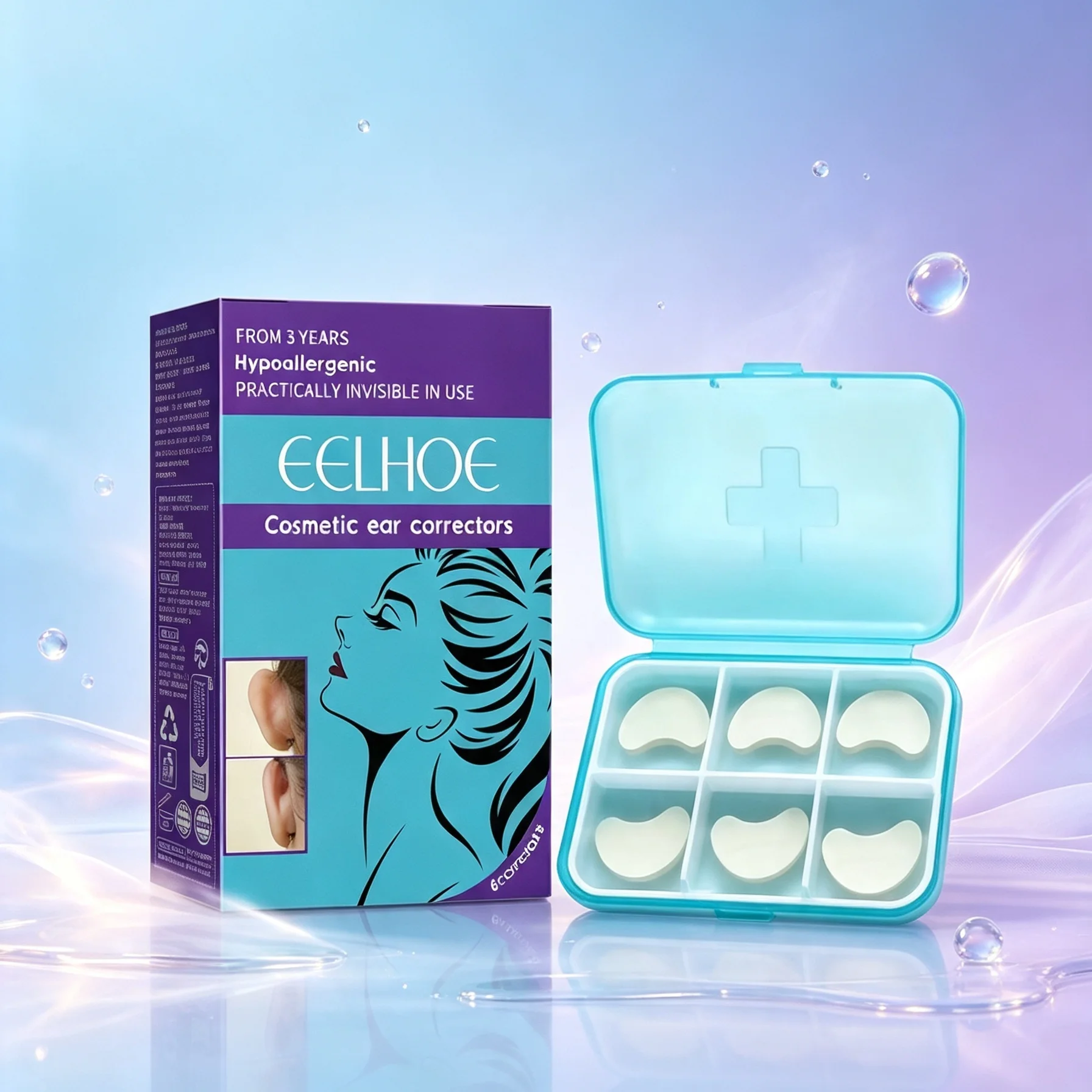 EELHOE 6/18/30 PCS Ear Correctar Tape Ear Correctar Fixer Cosmetic Ear Stickers like Elf Ears Stretched Ears Ear Correctar Tool