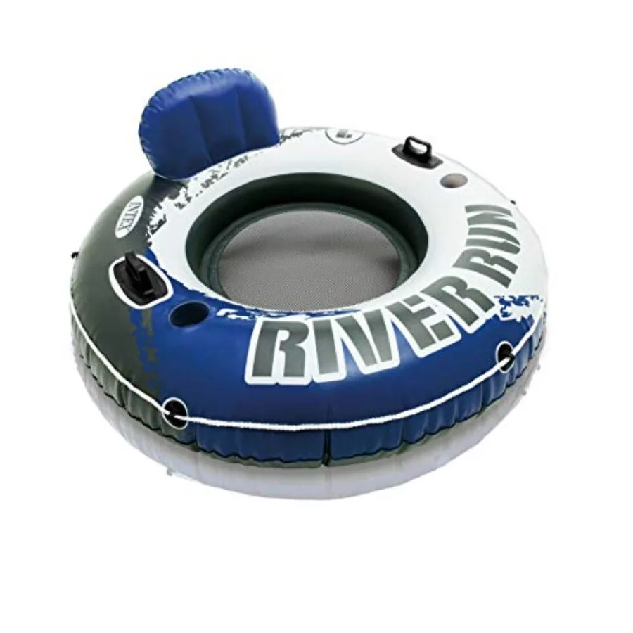 River Run Float 53 in. Dia Vinyl for pool use, durable vinyl material, vibrant blue color, extra-thick construction for long-la