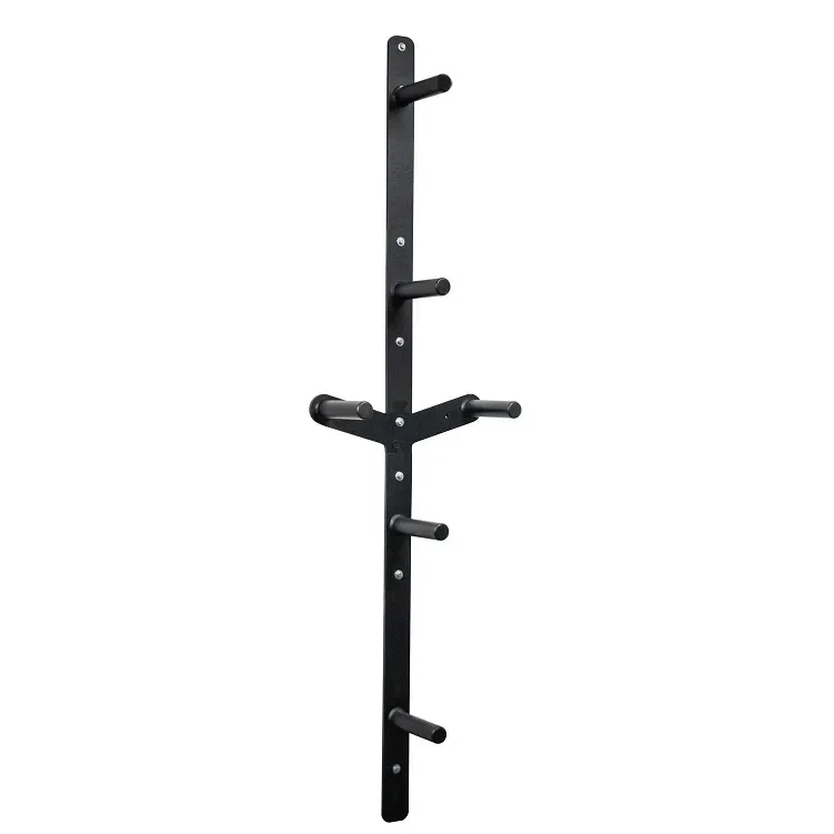 Fitness Commercial Gym Use Wall Mounted Multi Function Barbell Bars Weight Bumper Plates Holder Storage Rack