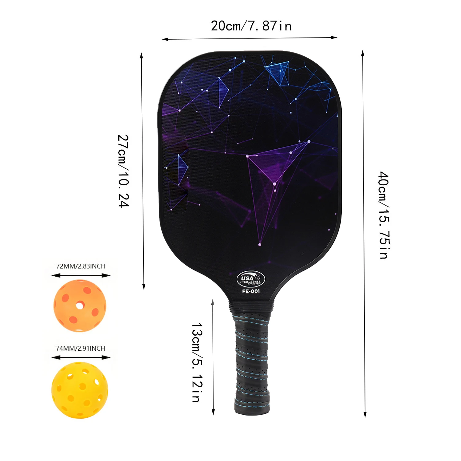 Pickleball Paddles,Fiberglass Surface Pickleball Set with Pickleball Rackets, Pickleball Paddles Set ​for Men Woman